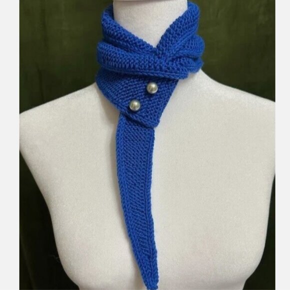 Basic Knitted Scarf Mini Scarf Sophie Neck Knitted Scarf Women Scarf Handmade - Picture 4 of 4